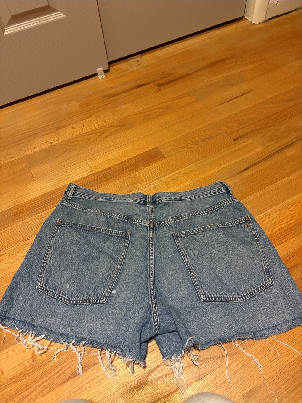 Classic High-Rise Raw Hem Denim Shorts - Madewell - Picture 3 of 6